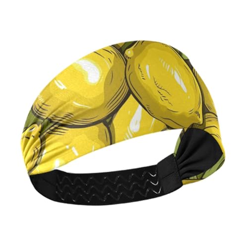 Amooorous Rutschfeste, weiche Stirnbänder mit gelbem Zitronengelb, dehnbare Schweißbänder für den Kopf, für Workout, Basketball, den täglichen Gebrauch, cintillos de pelo para mujeres von Amooorous
