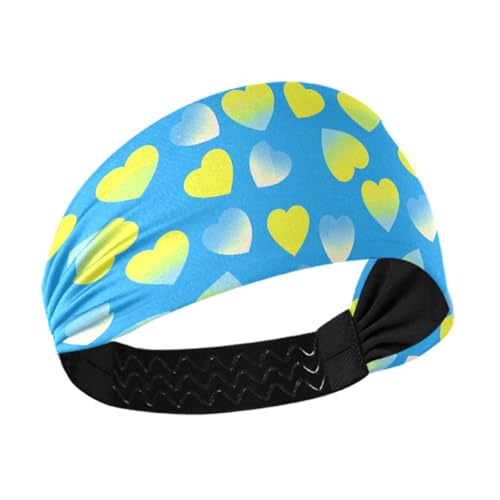 Amooorous Rutschfeste Stirnbänder mit Farbverlauf, dehnbares Schweißband für Damen, Basketball, Fitnessstudio, Laufen, Cintas para el cabello de mujer von Amooorous