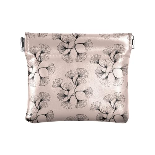 Amooorous Satin Botanische Textur Pfirsich Damen Leder Münzgeldbörsen Beutel Praktische Karten Schlüssel Organizer für Frauen Jungen Mädchen, Satin Botanische Textur Pfirsich, 1 size von Amooorous