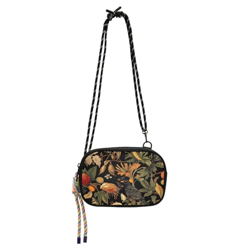 Amooorous Schlichte Retro-Umhängetasche mit Vögeln für Damen, trendig, mit verstellbarem Riemen, kleine Handtaschen, zum Einkaufen, Bolsa Para Mujer von Amooorous