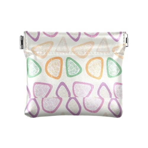 Amooorous Sense Damen-Geldbörse aus Leder mit buntem abstraktem Design, wasserdicht, Mini-Make-up-Tasche für Damen und Mädchen, Farbenfrohes abstraktes Design, 1 size von Amooorous