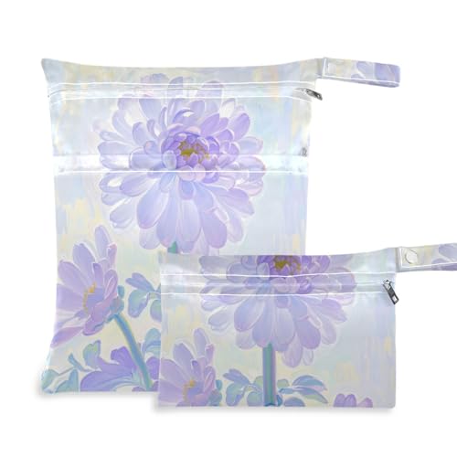 Amooorous Sommer-Beutel mit Ölgemälde, Gänseblümchen, schmutzabweisend, 2 Stück, Nassbeutel für Badeanzug mit Griffen für Yoga, Pool Amooorous Sommer-Beutel mit Ölgemälde, Gänseblümchen, schmutzabweisend, 2 Stück, Nassbeutel für Badeanzug mit Griffen für Yoga, Pool von Amooorous