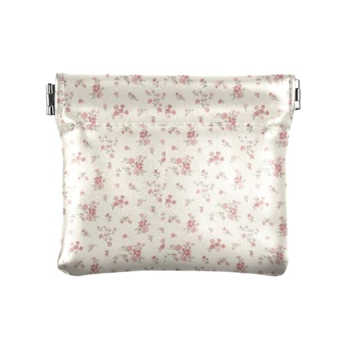 Amooorous Spring Pfirsichfarbene Damen-Geldbörse aus weichem Leder, klein, praktische Organisationstaschen für Mädchen und Damen, Spring Peach Soft Floral, 1 size von Amooorous