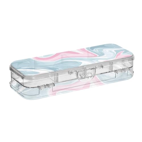 Amooorous Stiftebox aus Kunststoff, 2-lagig, für Schreibwaren, mit Deckel von Amooorous