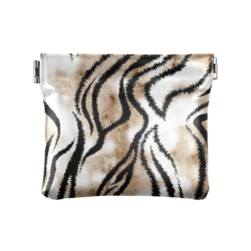 Amooorous Tigers Texture Damen Leder Münzgeldbörsen Beutel Fancy Kartenhalter für Mädchen Damen Handtasche, Tiger-Textur, 1 size von Amooorous