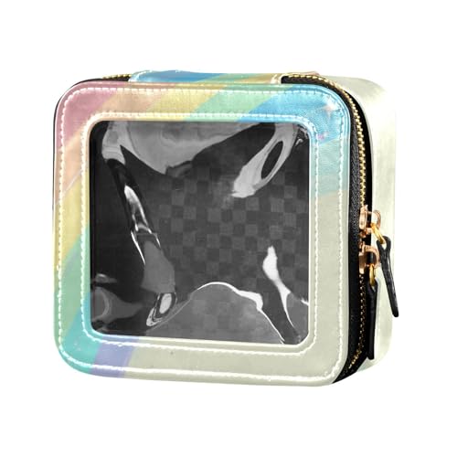 Amooorous Transparente Make-up-Tasche mit Regenbogenbrücke, Kulturbeutel mit Reißverschluss, Make-up-Tasche, Organizer für Damen, Regenbogenbrücke, 1 size von Amooorous