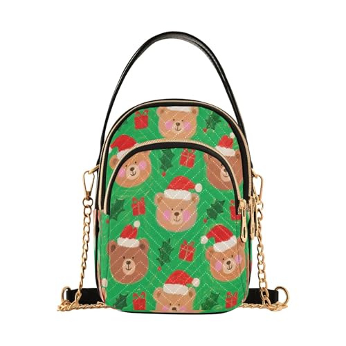 Amooorous Trendige Umhängetasche mit Aufschrift "Merry Christmas", mit mehreren Taschen, für Damen zum Laufen von Amooorous