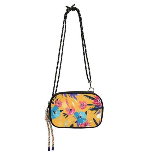 Amooorous Umhängetasche mit lebendigem Blumenmuster, Anti-Diebstahl, für Damen, trendig, mit Kreditkartenfächern, Schultertaschen für Spaziergänge, Carteras de mano para mujer von Amooorous