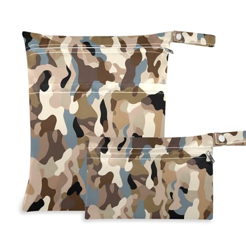 Amooorous Wäschesack, Camouflage, Retro, schmutzabweisend, 2 Stück, Reiseutensilien für Babys mit Griffen, für Fitnessstudio, Strand Amooorous Wäschesack, Camouflage, Retro, schmutzabweisend, 2 Stück, Reiseutensilien für Babys mit Griffen, für Fitnessstudio, Strand von Amooorous