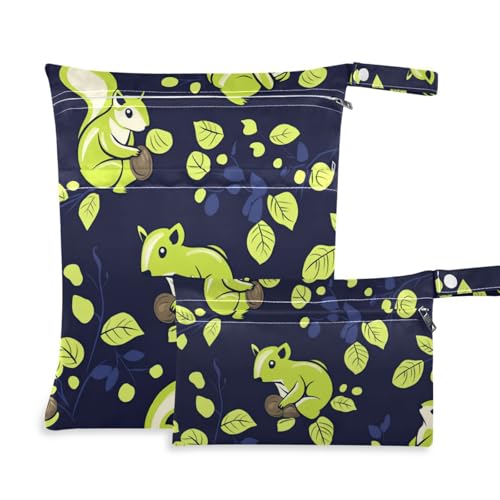 Amooorous Wasserdichte Wickeltasche mit niedlichem Eichhörnchen-Motiv, 2 Stück, Reiseutensilien für Babys, mit Griffen für Yoga, Baden Amooorous Wasserdichte Wickeltasche mit niedlichem Eichhörnchen-Motiv, 2 Stück, Reiseutensilien für Babys, mit Griffen für Yoga, Baden von Amooorous