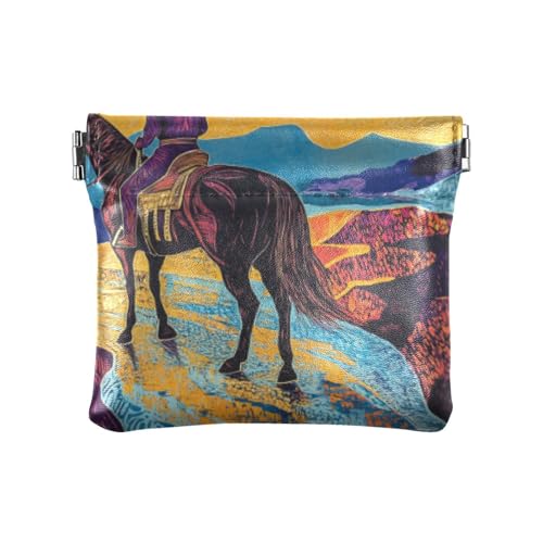 Amooorous Western Cowboy Geldbörse aus PU-Leder, wasserdicht, Schmuck-Organizer für Männer und Frauen, Western Cowboy, 1 size von Amooorous