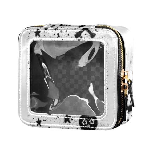 Amooorous Y2k Make-up-Tasche für Geldbörse, Kulturbeutel mit Reißverschluss, Nagellack-Organizer-Tasche für Reisen, Schwarz, y2k schwarzer Totenkopf, 1 size von Amooorous