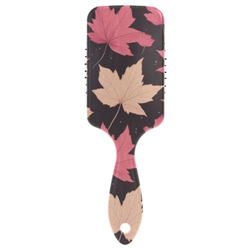 Antistatische Bürste für Herren, Ahornblätter, Rosa und Weiß, für feines Haar, mit ergonomischem Griff, Cepillo para cabello rizado von Amooorous