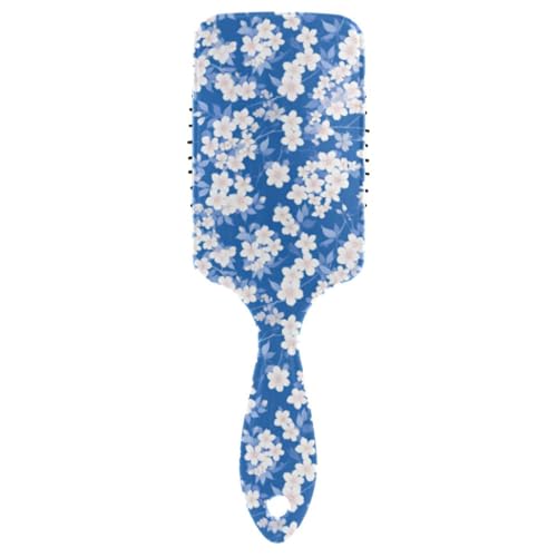 Antistatische Haarbürste für Herren, Design mit Gänseblümchen, Blau und Weiß, Kopfmassagegerät für dünner werdendes Haar mit ergonomischem Griff, Cepillo Anti-Frizz para cabello Antistatische Haarbürste für Herren, Design mit Gänseblümchen, Blau und Weiß, Kopfmassagegerät für dünner werdendes Haar mit ergonomischem Griff, Cepillo Anti-Frizz para cabello von Amooorous