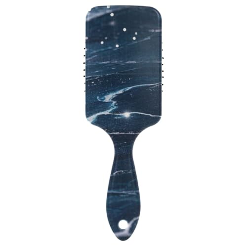 Antistatische Haarbürste für Herren, mit glitzerndem Marmor, marineblau, Kopfmassagegerät für dickes Haar, mit ergonomischem Griff, Cepillo para peinar Antistatische Haarbürste für Herren, mit glitzerndem Marmor, marineblau, Kopfmassagegerät für dickes Haar, mit ergonomischem Griff, Cepillo para peinar von Amooorous