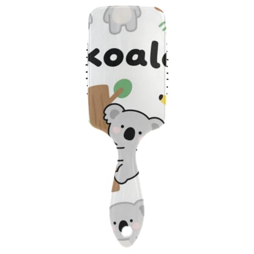 Antistatische Herren-Haarbürste mit niedlichem Cartoon-Motiv, grauer Koala, für alle Haartypen, mit ergonomischem Griff, cepillo para pelo rizado Antistatische Herren-Haarbürste mit niedlichem Cartoon-Motiv, grauer Koala, für alle Haartypen, mit ergonomischem Griff, cepillo para pelo rizado von Amooorous