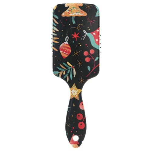 Antistatische Weihnachts-Haarbürste für Damen, Kopfhaut-Massagegerät für alle Haartypen mit ergonomischem Griff, Cepillo para peinar von Amooorous