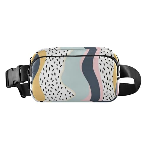 Bauchtasche mit buntem Design, einfache Streifen, niedliche Bauchtasche für Damen und Herren, wasserdicht, Crossbody-Sporttasche mit verstellbarem Gurt, für Reisen, Fitnessstudio, Arbeit, Buntes von Amooorous