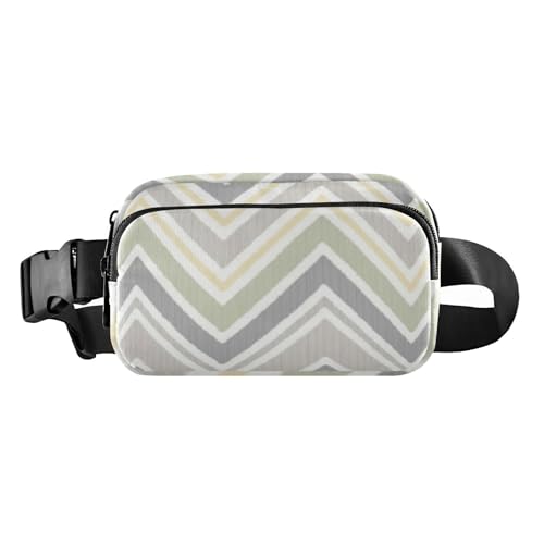 Bauchtasche mit buntem Design, geometrische Streifen, stilvolle Bauchtasche für Damen und Herren, wasserdicht, Crossbody-Pass-Tasche mit verstellbarem Gurt, für Radfahren, Wandern, Fitnessstudio, von Amooorous