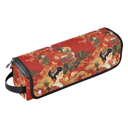 Beauty Woman Reisetasche im japanischen Stil für Haarwerkzeuge mit hitzebeständiger Matte, Aufbewahrungstasche für Glätteisen, Lockenstab, Haartrockner, Reisetasche für Haarwerkzeuge von Amooorous