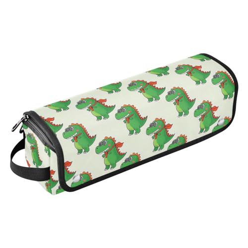 Beige Cartoon Sonnenbrille Dinosaurier Silhouette Haarwerkzeug Reisetasche und hitzebeständige Matte Lockenstab Reisehalter Aufbewahrungstasche für Glätteisen, Glätteisen, Lockenstäbe, Frauen von Amooorous