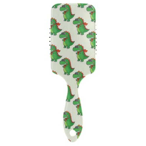 Beigefarbene Cartoon-Sonnenbrille, Dinosaurier-Silhouette, antistatische Haarbürste für schwarze Frauen, Kopfhautmassage zum Föhnen, mit ergonomischem Griff, Cepillo para cabello rizado von Amooorous