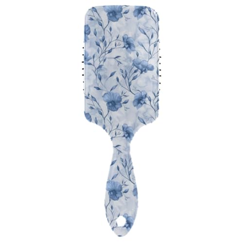 Blaue Antistatik-Bürsten mit Vintage-Blumen für Herren, Kopfhaut-Massage bei Haarausfall, mit ergonomischem Griff, Cepillo para peinar Blaue Antistatik-Bürsten mit Vintage-Blumen für Herren, Kopfhaut-Massage bei Haarausfall, mit ergonomischem Griff, Cepillo para peinar von Amooorous