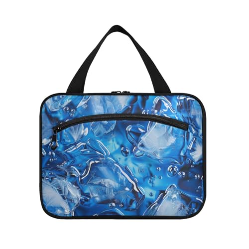 Blaue Eiswürfel-Tasche zum Aufhängen für Männer auf Reisen mit Haken, Designer-Medizintasche für Frauen, Arbeit, Bolsa para maquillaje L von Amooorous