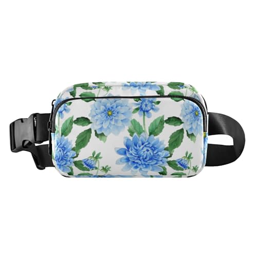 Blaue frische einfache Blume, stilvolle Bauchtasche für Damen und Herren, wasserabweisend, mit verstellbarem Gurt, für Reisen, Fitnessstudio, Arbeit, Blue Fresh Simple Flower, 1 size von Amooorous