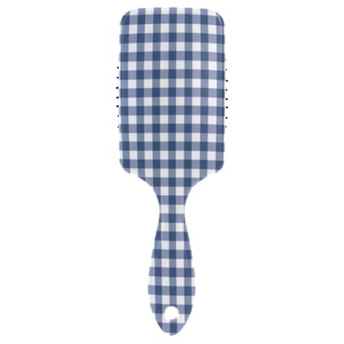 Blaue und weiße Schachbrett-Bürste für Herren, Massagebürste zum Föhnen mit ergonomischem Griff, Cepillos para cabello Blaue und weiße Schachbrett-Bürste für Herren, Massagebürste zum Föhnen mit ergonomischem Griff, Cepillos para cabello von Amooorous