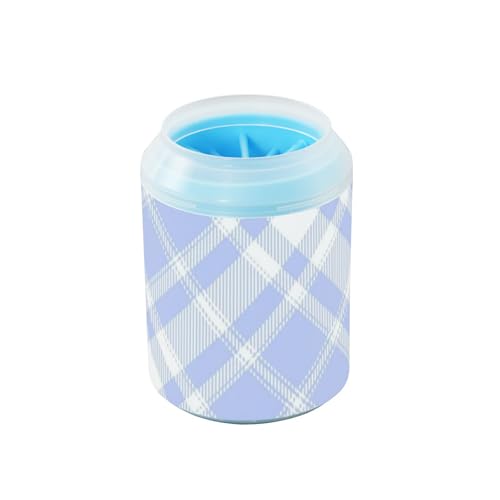 Blauer wiederverwendbarer Pfotenreiniger-Becher mit weicher Massagebürste, Haustierpflegezubehör für kleine, mittelgroße und große Rassen, Hunde, Katzen, Limpia Patas para perros von Amooorous