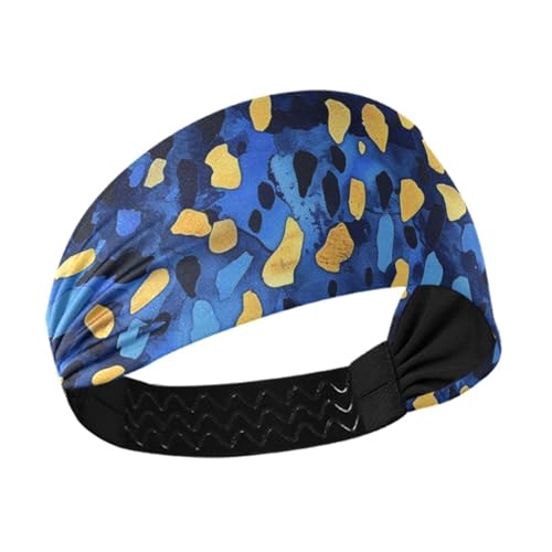 Blaues Godlen-Stirnband für Erwachsene, feuchtigkeitsableitend, elastisches Haar für Fußball, Make-up, Volleyball, Zubehör, Para Cabello de Mujer von Amooorous