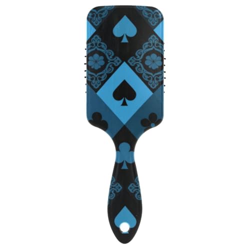 Blue Poker Grid freundliche Bürsten für Männer, Kopfhaut-Massagebürste für kurzes Haar mit ergonomischem Griff, Cepillos para cabello von Amooorous
