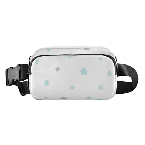 Blue Stars trendige Bauchtasche für Herren und Damen, Mini-Crossbody-Pass-Tasche mit verstellbarem Gurt, für Einkaufen, Sport, Arbeit, Blaue Sterne, 1 size von Amooorous