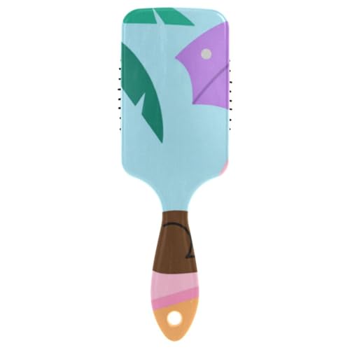 Braune Haarbürste für Herren, Cartoon-Motiv Hund am Strand, sanfte Kopfhautmassage für dünnes Haar, mit ergonomischem Griff, Cepillos para cabello Braune Haarbürste für Herren, Cartoon-Motiv Hund am Strand, sanfte Kopfhautmassage für dünnes Haar, mit ergonomischem Griff, Cepillos para cabello von Amooorous