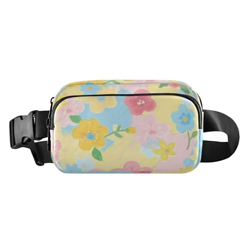 Bunte, frische schöne kleine Blume, modische Bauchtasche für Männer und Frauen, wasserdichte Crossbody-Sporttasche mit verstellbarem Riemen für Reisen, Urlaub, Laufen, Bunte, frische, schöne kleine von Amooorous
