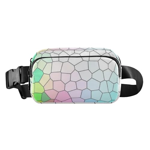 Bunte, unregelmäßige Designs, trendige Bauchtasche für Damen und Herren, große Kapazität, Crossbody-Tasche, Anti-Diebstahl-Hüfttasche mit verstellbarem Gurt für Reisen, Urlaub, Laufen, Farbenfrohe, von Amooorous