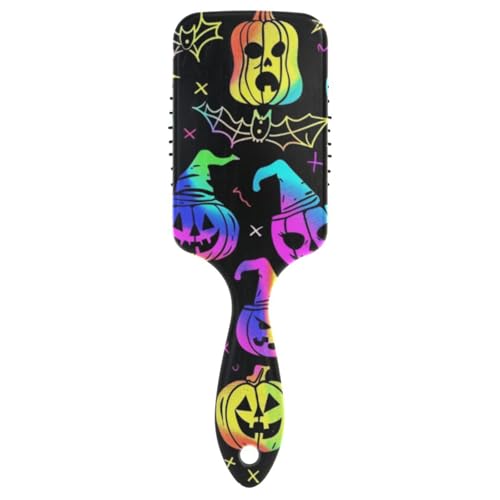 Bunte Neon-Cartoon-Halloween-Kürbisse, niedliche Haarbürste für Männer, Kopfhautmassage für nasses Haar mit ergonomischem Griff, Cepillo para peinar von Amooorous