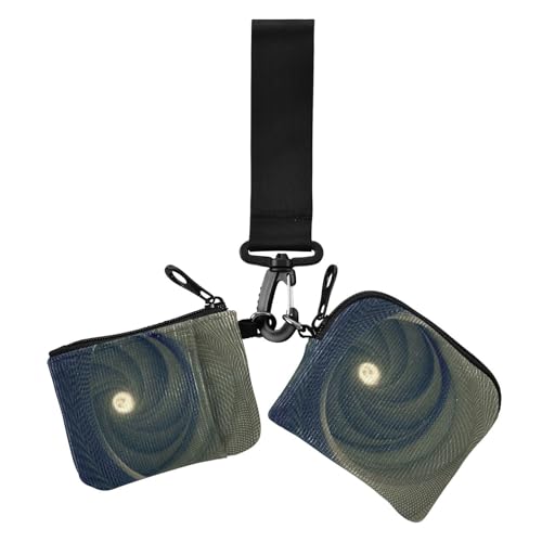 Buntes Design Sense Technology Sense Lines Damen Kartenetuis Kleingeldhalter Dünn Flach Damen Geld Organizer mit Armband für Frauen 2 Packungen, Buntes Design Sense Technology Sense Lines, 1 size, von Amooorous