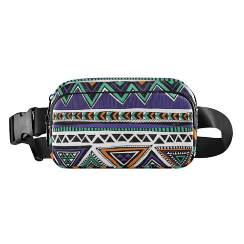 Buntes Vintage-Boho-Blumenmuster, stilvolle Bauchtasche für Herren und Damen, Mini-Umhängetasche mit verstellbarem Riemen für Reisen, Einkaufen, Laufen, Buntes Vintage-Boho-Blumenmuster, 1 size von Amooorous