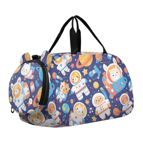 C Duffel Turnbeutel mit Schuhfach Multifunktionale Kinder Übernachtungstasche für Jungen und Mädchen von Amooorous