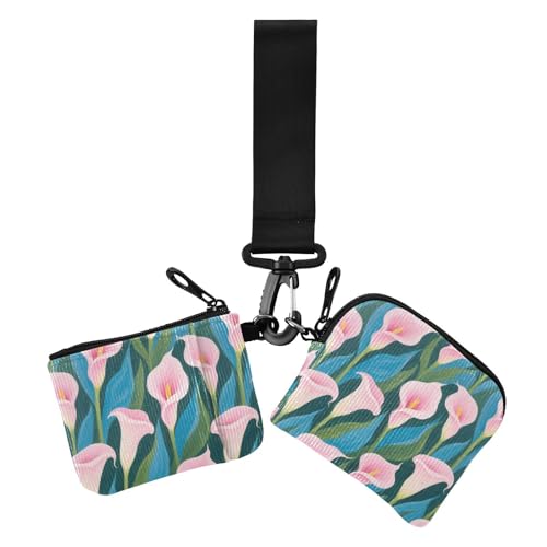 Calla Lily Dual Coin Purse Credit Card Holder Wallet Small Portable Credit Card Wallet Case with Zipper Coin Pocket for Woman 2 Packs, Rosa blaue Calla-Lilie, 1 size, Casual Calla Lily Dual Coin Purse Credit Card Holder Wallet Small Portable Credit Card Wallet Case with Zipper Coin Pocket for Woman 2 Packs, Rosa blaue Calla-Lilie, 1 size, Casual von Amooorous