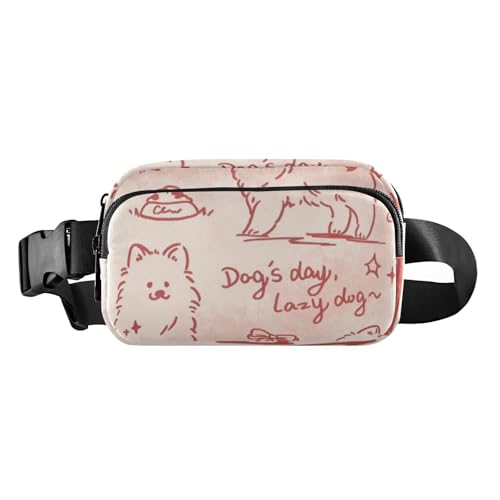 Cartoon-Brusttasche mit süßem Pfirsich-Kätzchen-Motiv, modische Bauchtasche für Damen und Herren, wasserdichte Schultertasche mit verstellbarem Gurt für Reisen, Urlaub, Laufen, Niedliches von Amooorous