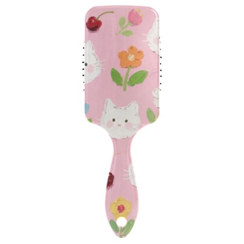 Cartoon-Bürste mit bunten runden Blumen für Herren, Kopfmassagegerät für dickes Haar mit ergonomischem Griff, Cepillo para cabello de mujer Cartoon-Bürste mit bunten runden Blumen für Herren, Kopfmassagegerät für dickes Haar mit ergonomischem Griff, Cepillo para cabello de mujer von Amooorous
