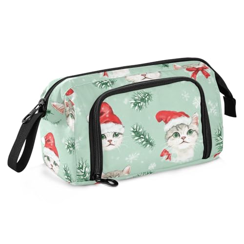 Cartoon Cute White Christmas Cat School Pencil Case Large Capacity Compartment Pencil Case Multifunctional Extra Large Pencil Case for Teen Girls Elementary Cartoon Cute White Christmas Cat School Pencil Case Large Capacity Compartment Pencil Case Multifunctional Extra Large Pencil Case for Teen Girls Elementary von Amooorous