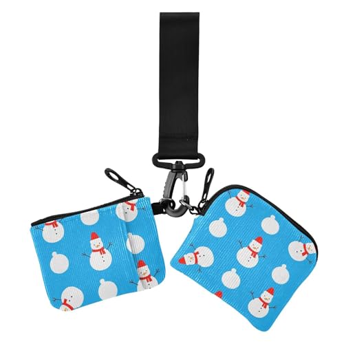 Cartoon Cute White Merry Christmas Snowman Dual Coin Purse Credit Card Holder Wallet Small Detachable ID Card Protector with Zipper Pocket for Daily Use 2 Packs, Niedlicher weißer Schneemann mit Cartoon Cute White Merry Christmas Snowman Dual Coin Purse Credit Card Holder Wallet Small Detachable ID Card Protector with Zipper Pocket for Daily Use 2 Packs, Niedlicher weißer Schneemann mit von Amooorous