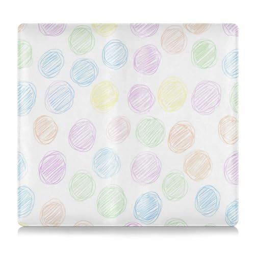 Cartoon-Etui mit niedlichen, bunten Kreisen, hochwertiges Leder, Toursuit, Auto-Registrierungs- und Versicherungskartenhalter, Auto-Brieftasche, Organizer für Führerschein, Karten und wichtige von Amooorous