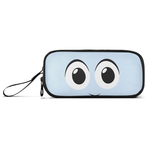 Cartoon-Federmäppchen mit schwarzen Augen, Nylon, große Kapazität, Federmäppchen für Kinder, Schreibwaren für Männer der Mittelschule von Amooorous