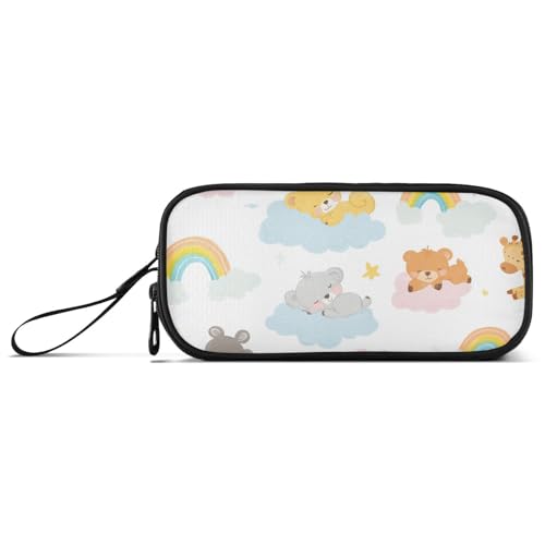 Cartoon-Federmäppchen mit süßem Koala-Nylonreißverschluss, großes Fassungsvermögen, Federmäppchen für Teenager, Mädchen, Schreibwaren-Tasche für elementare Männer von Amooorous