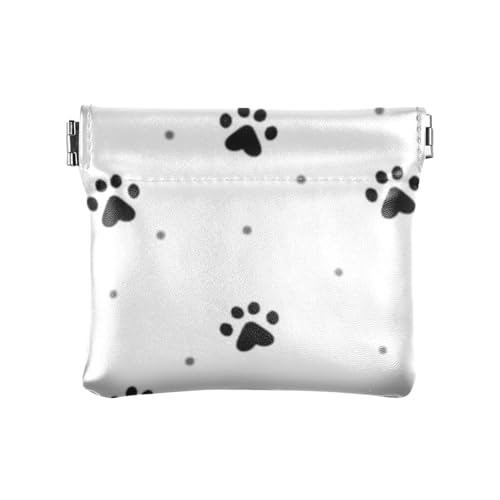 Cartoon-Geldbörse mit Katzenpfoten-Motiv, Leder, ausgefallener Schmuck-Organizer für Männer und Frauen, Reisen, Niedliche weiße Katzenpfote, 1 size von Amooorous